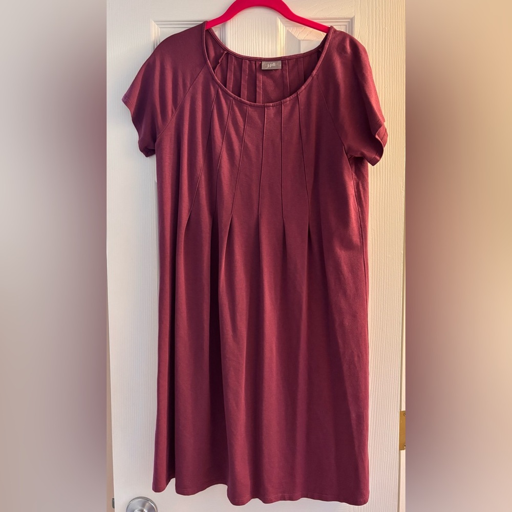 J. Jill light purple pin tucked bodice dress size L